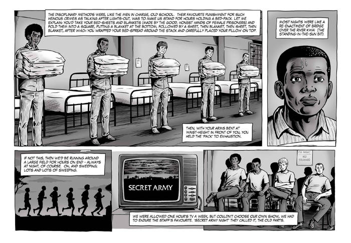 Black © 2020 Tobias Taitt and Anthony Smith - one of the shortlisted stories in the 2020 Myriad First Graphic Novel Competition, which has featured in three volumes of the digital anthology Aces Weekly 